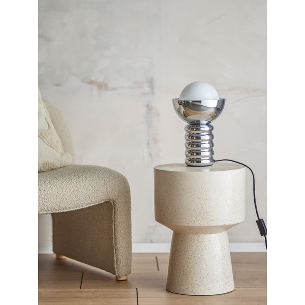 Stolní lampa ve stříbrné barvě se skleněným stínidlem (výška 32 cm) Spike – Bloomingville-image-1