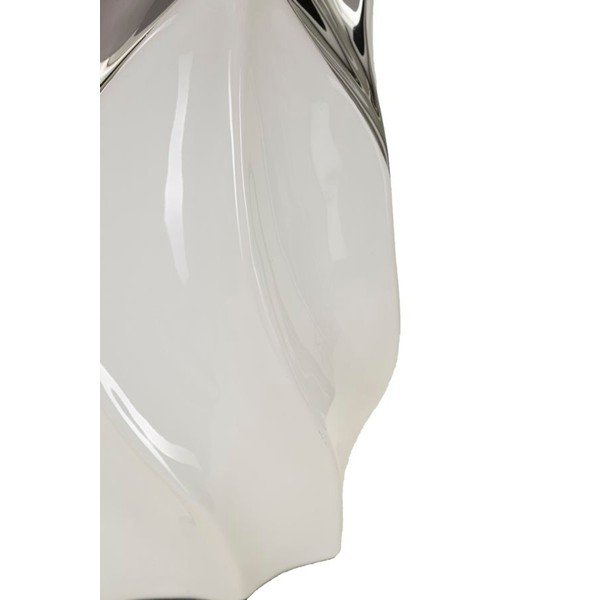 Bílá/ve stříbrné barvě keramická stolní lampa s textilním stínidlem (výška 51 cm) Shiney – Mauro Ferretti-image-3