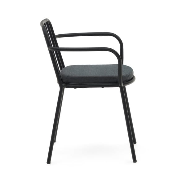 Černá kovová zahradní židle Bramant – Kave Home-image-2