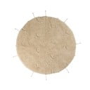 Krémový pratelný ručně tkaný bavlněný kulatý koberec ø 100 cm Moon Multishape – Lorena Canals