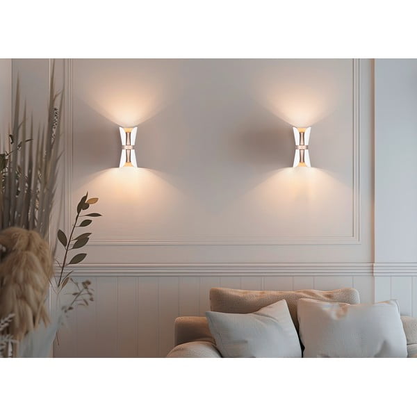 Nástěnné svítidlo v bílo-bronzové barvě Coat – Trio-image-1