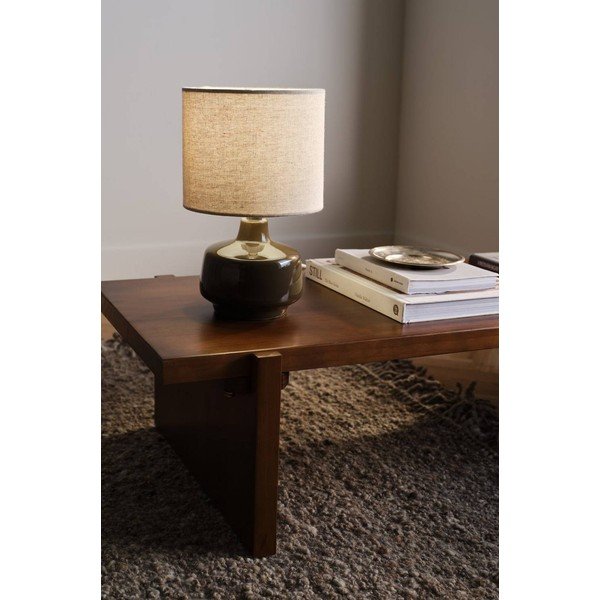Hnědá/krémová keramická stolní lampa (výška 29 cm) Laila – Jotex-image-1