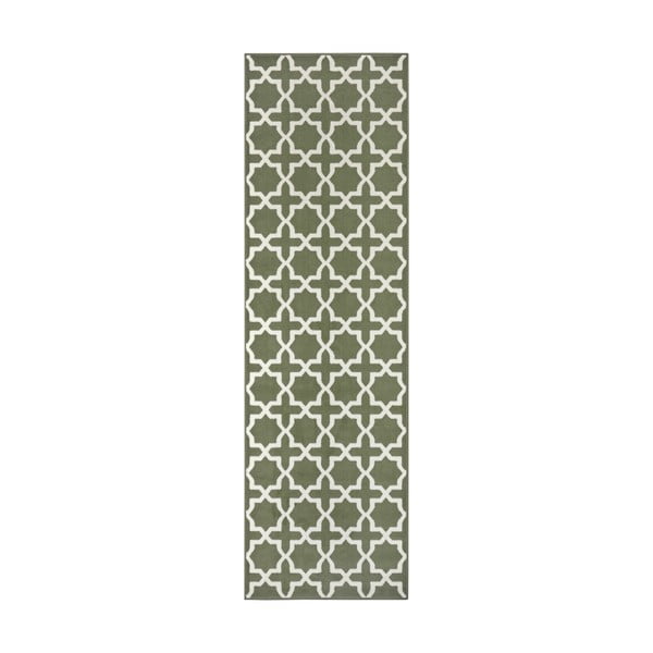 Zelený koberec běhoun 350x80 cm Glam - Hanse Home