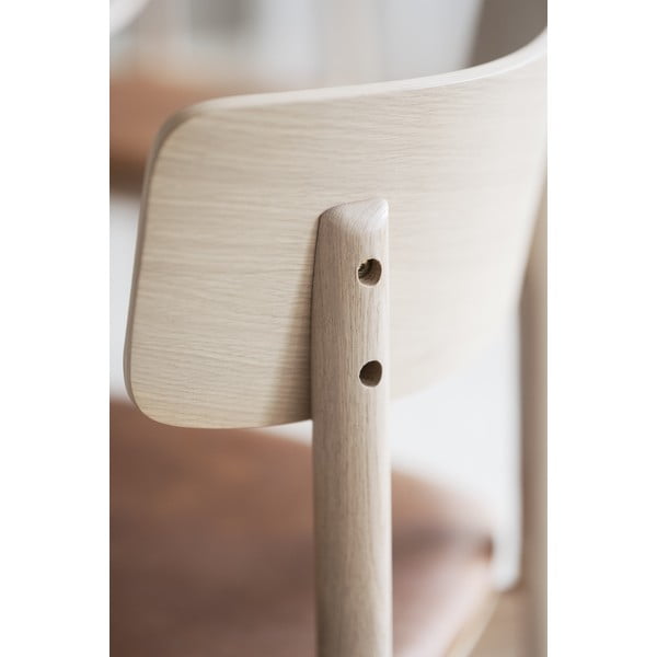 Jídelní židle z imitace kůže v koňakově hnědo-přírodní barvě v sadě 2 ks Wolcott – Rowico-image-2