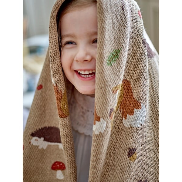 Hnědá dětská deka 130x160 cm Fall – Bloomingville Mini-image-2