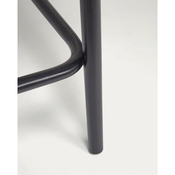 Černá barová židle z jilmového dřeva (výška sedáku 65 cm) Doriane – Kave Home-image-3