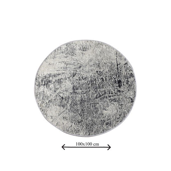 Šedá koupelnová předložka ø 100 cm Evidence – Foutastic-image-3