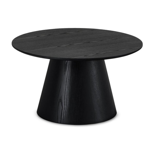Černý konferenční stolek v dekoru dubu ø 80 cm Tango – Furnhouse