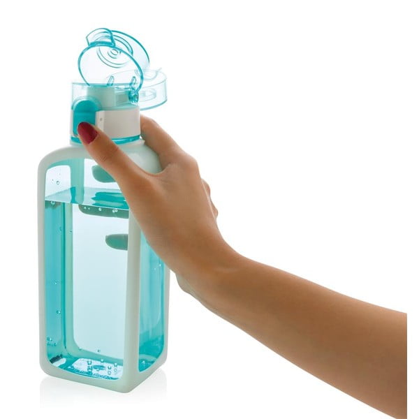 Modrá uzamykatelná lahev s automatickým otvíráním XD Design Collection, 600 ml-image-2