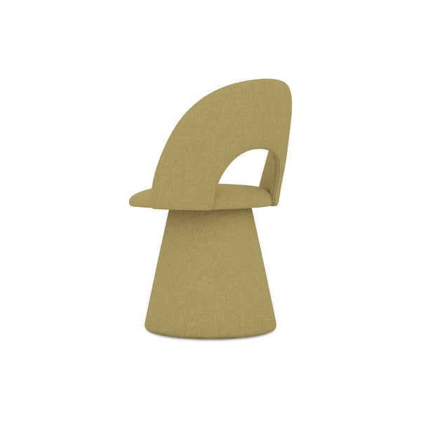 Čalouněné jídelní křeslo v hořčicové barvě Kalo – Makamii-image-4