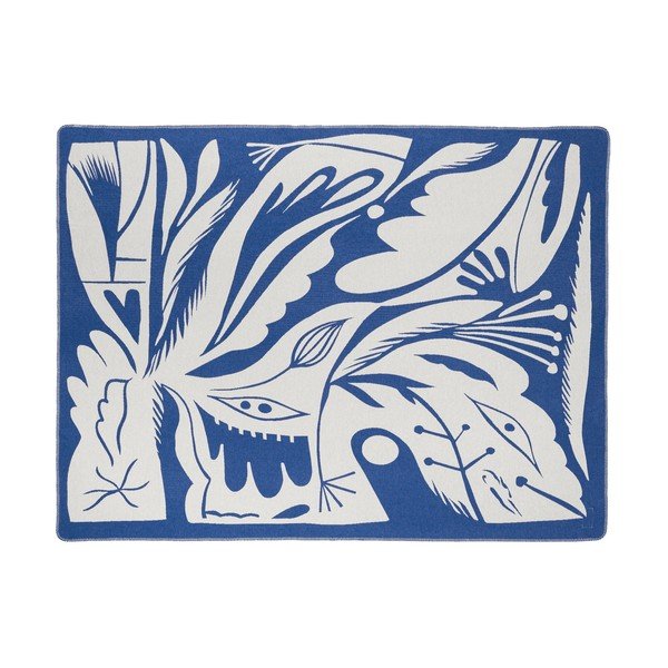 Modrá deka 165x200 cm Lino – noo.ma