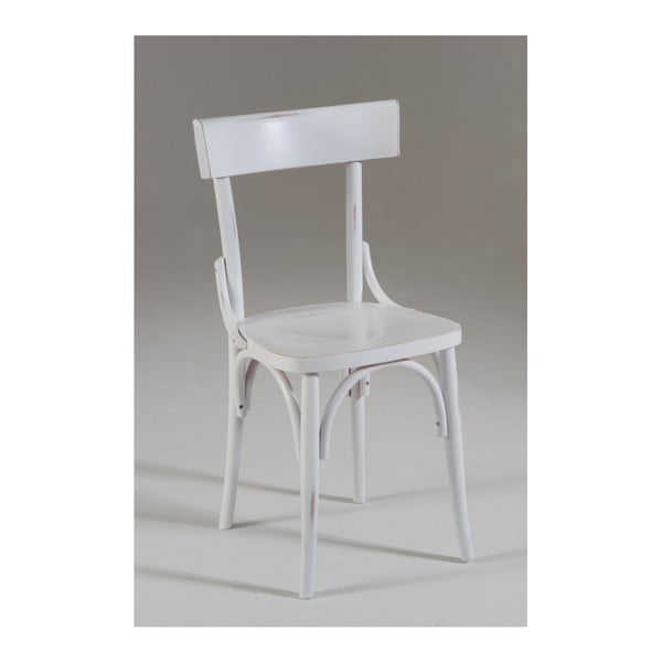  Bílá dřevěná jídelní židle Castagnetti Milano Shabby