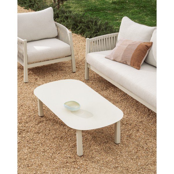 Béžový/krémový zahradní lounge set z masivu akácie pro 5 osob Aleria – Kave Home-image-2