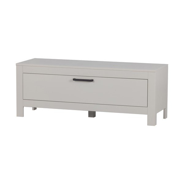 Světle šedý TV stolek z borovicového dřeva 120x45x40 cm Bonk – WOOOD-image-2