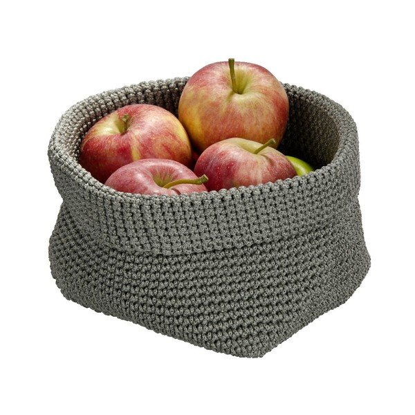 Šedý kulatý košík Wenko Malia-image-1