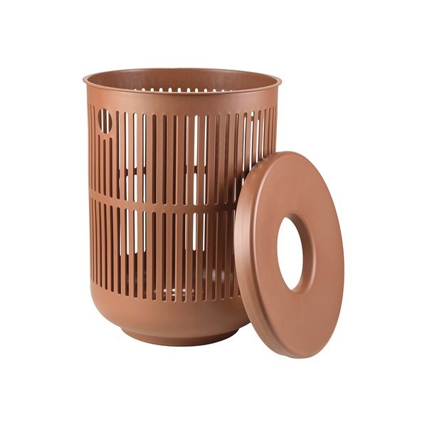 Oranžový plastový koš na prádlo 60 l Ume – Zone-image-3