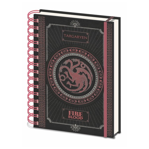 Linkovaný zápisník A5 Pyramid International Game Of Thrones Targaryen, 80 stran