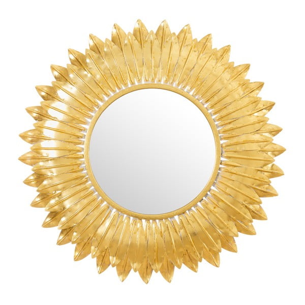 Zlaté zrcadlo Ixia Sol Metal Cristal, 68 x 68 cm