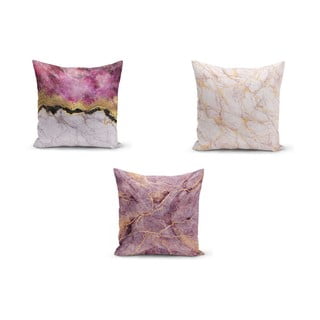 Sada 3 povlaků na polštáře Minimalist Cushion Covers Pinkie Cassie, 45 x 45 cm