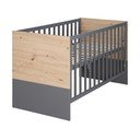 Postýlka v šedé a přírodní barvě 60x120 cm Anna – Roba