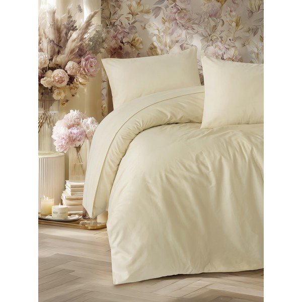 Béžové povlečení na jednolůžko 200x140 cm Elegant  – Mijolnir