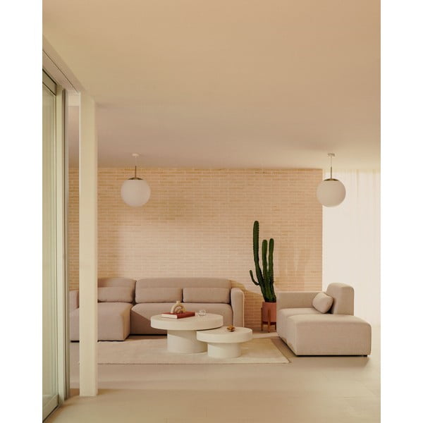 Betonový kulatý zahradní odkládací stolek ø 66 cm Aiguablava – Kave Home-image-1