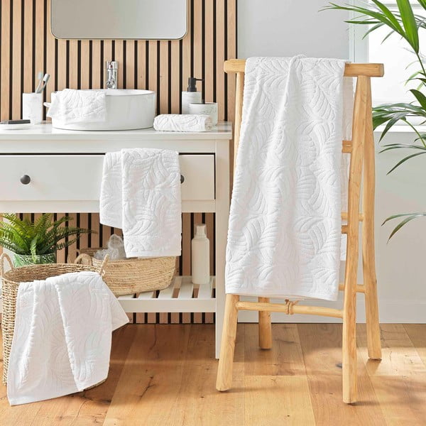 Bílá froté bavlněná osuška 70x130 cm Madeira – douceur d'intérieur-image-3