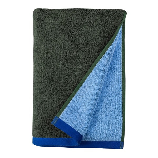 Tmavě zelená/modrá froté osuška z Bio bavlny 70x133 cm Soft – Mette Ditmer Denmark