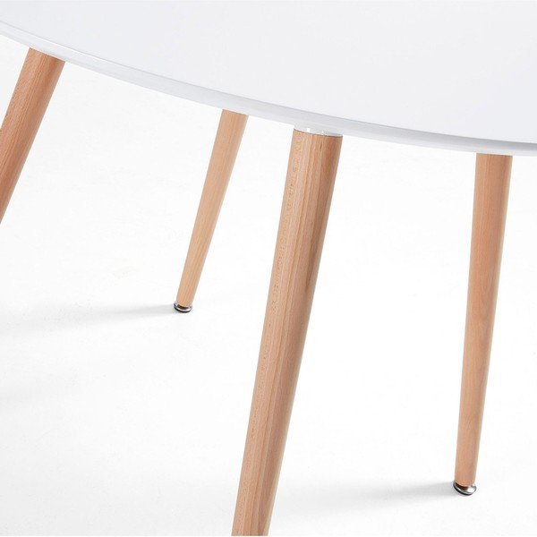 Jídelní stůl z bukového dřeva Kave Home Daw, ⌀ 100 cm-image-3