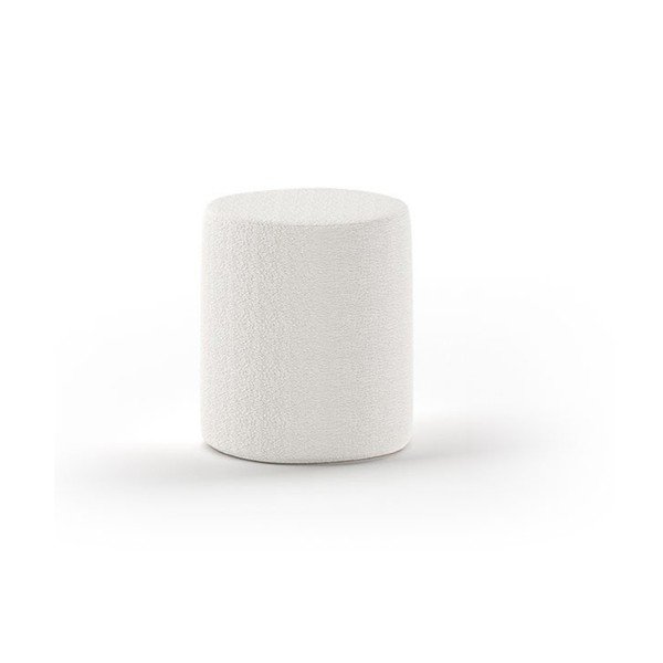 Bílý dětský puf z textilie bouclé MOON – Vipack