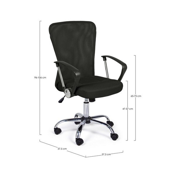 Černá čalouněná kancelářská židle Brisbane – Yes Everyday-image-3