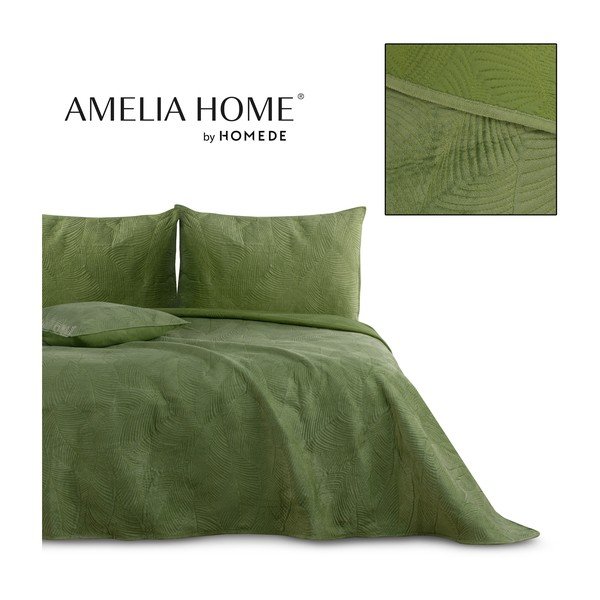 Zelený přehoz na dvoulůžko 240x260 cm Palsha – AmeliaHome-image-4