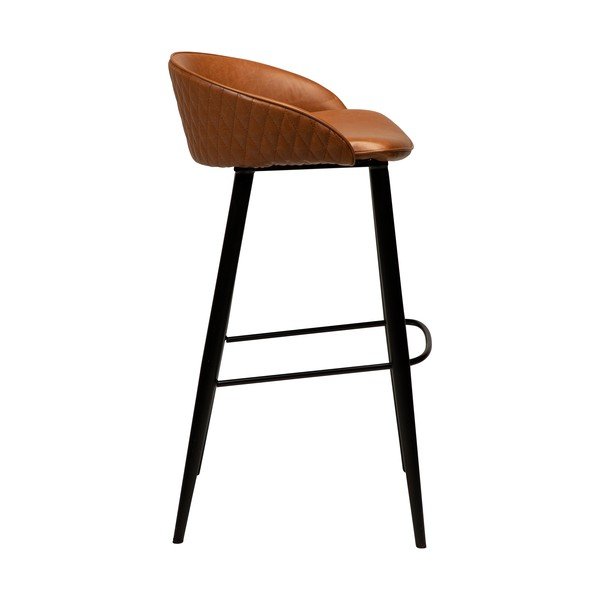 Hnědá barová židle z imitace kůže DAN-FORM Denmark Dual, výška 91 cm-image-2