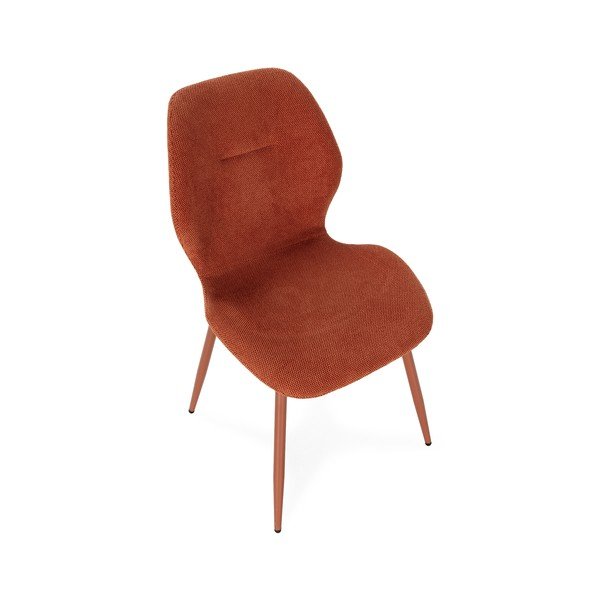 Čalouněné jídelní židle v sadě 4 ks v terakotové barvě Ansu – Marckeric-image-3