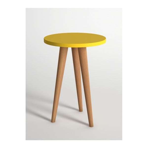 Žlutý odkládací stolek Monte Roma