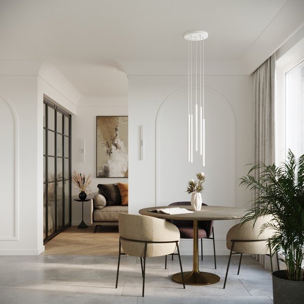 Bílé kovové závěsné svítidlo ø 25 cm Fideus – Sollux-image-3