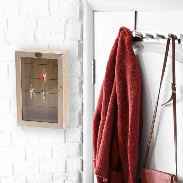 Nástěnná dřevěná skříňka na klíče – Orion-image-1