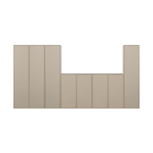 Krémová modulární skříň z borovicového dřeva 400x200 cm Daily – vtwonen