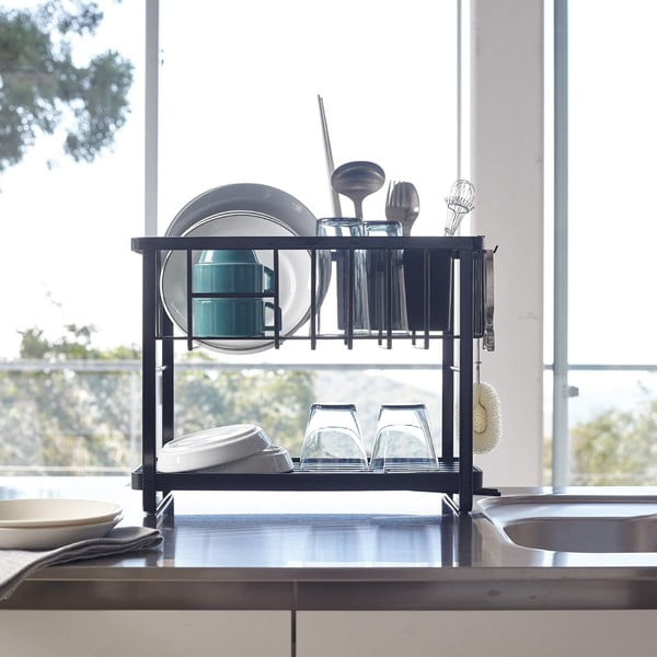 Dvoupatrový kovový odkapávač Tower – YAMAZAKI-image-3