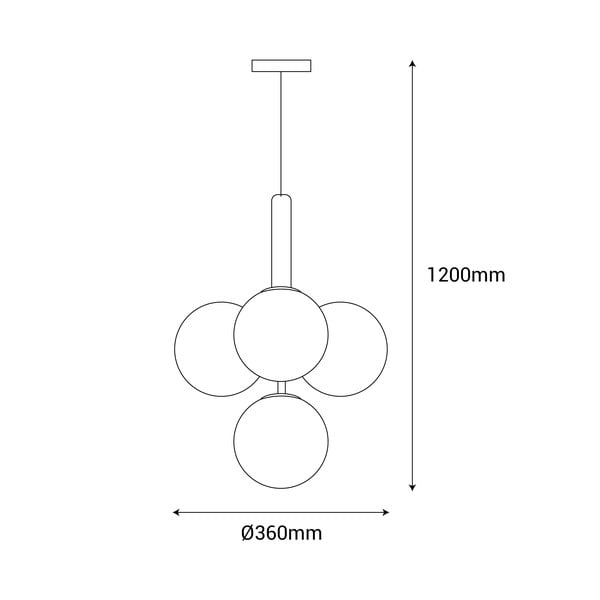 Černé závěsné svítidlo SULION Musa, výška 120 cm-image-3