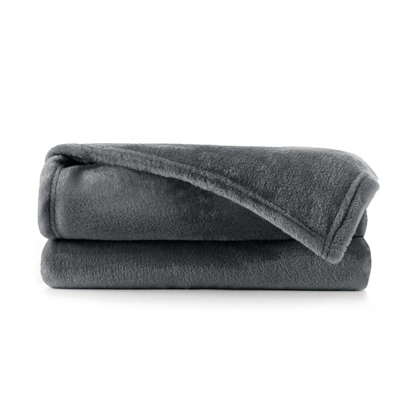 Tmavě šedá deka z mikrovlákna DecoKing Mic, 150 x 200 cm-image-2