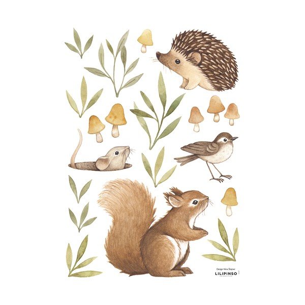 Arch samolepek 30x42 cm Little Forest Animals – Lilipinso