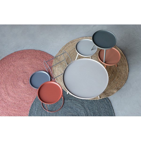 Tmavě šedý odkládací stolek WOOOD Sasha, ø 41 cm-image-1