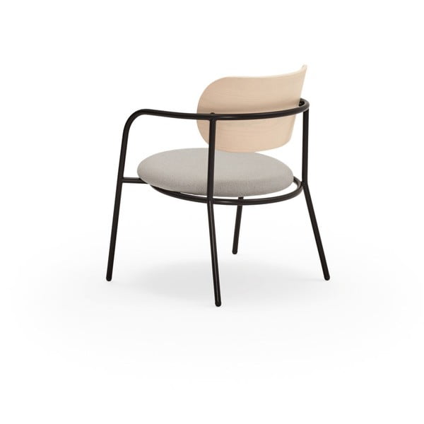 Světle šedé křeslo v dekoru jasanu Eclipse - Teulat-image-3