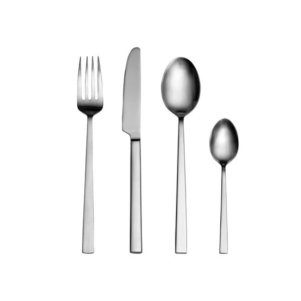 Ocelový příbor v matně stříbrné barvě 16 ks – Bitz