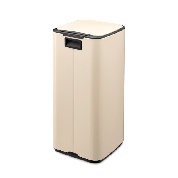 Béžový nášlapný ocelový odpadkový koš 30 l Bo – Brabantia-image-4