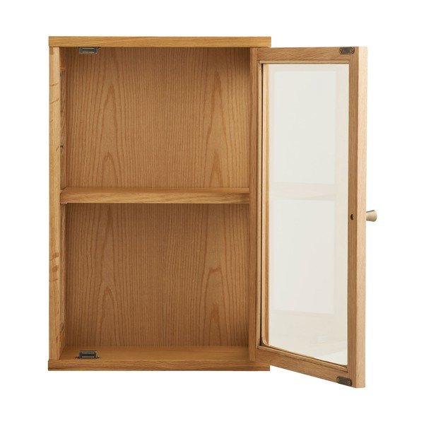 Závěsná vitrína v přírodní barvě 40x60x20 cm Zamora – House Nordic-image-3