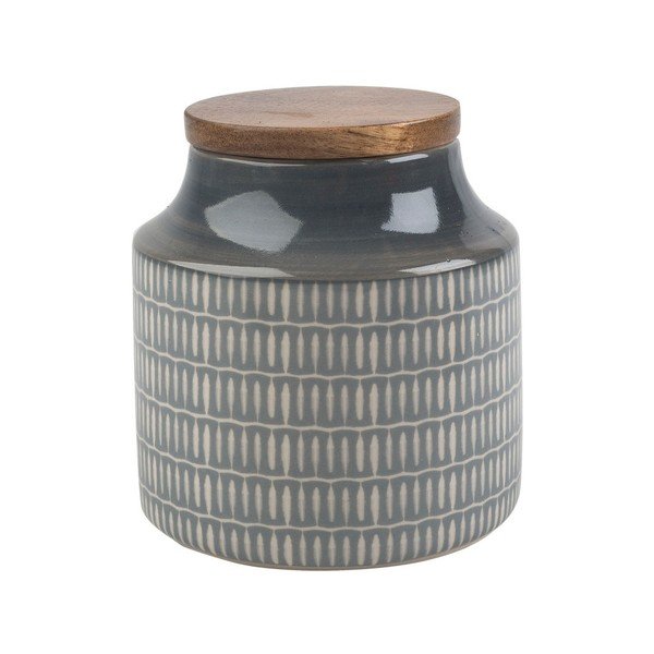 Šedá keramická dóza s víčkem Creative Tops, 450 ml