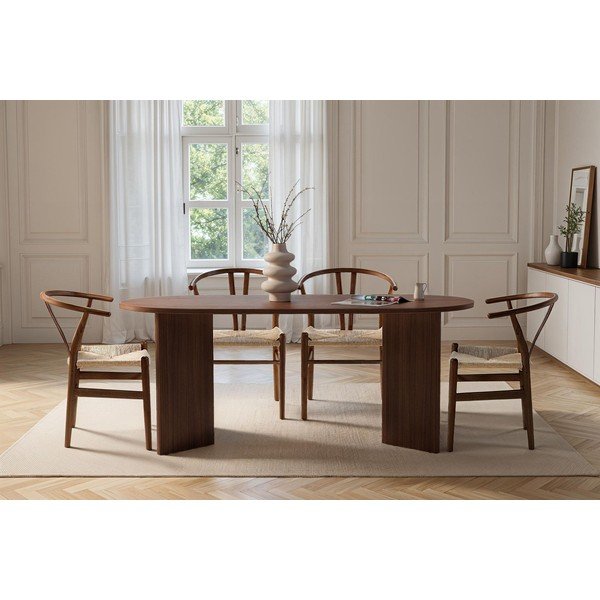Jídelní stůl v dekoru ořechu 89,5x180 cm Sablin – Kalune Design-image-2