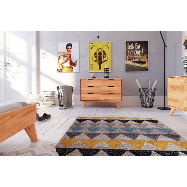 Nízká komoda z dubového dřeva 90x63 cm Greg - The Beds-image-3